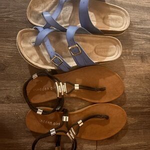 Madden Girl Sandal Set blue ankle rhinestones sz 8, 9